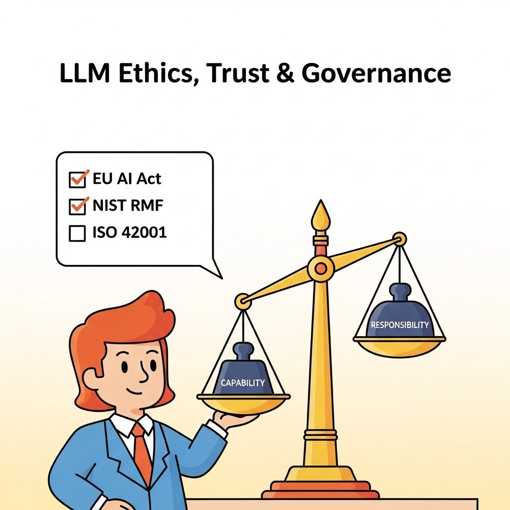 Part opener illustration: Part XI: LLM Ethics.