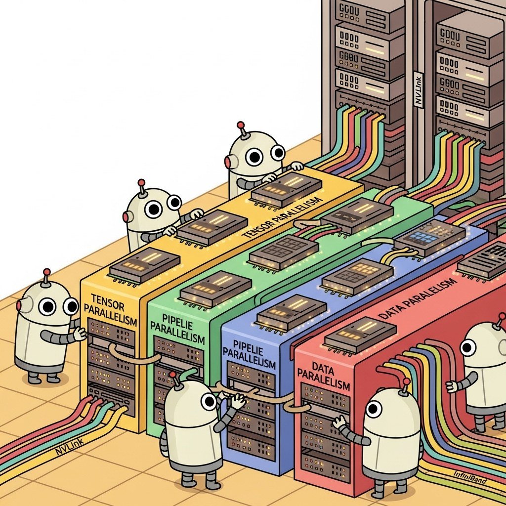 Part opener illustration: Part XII: LLM Systems at Scale.