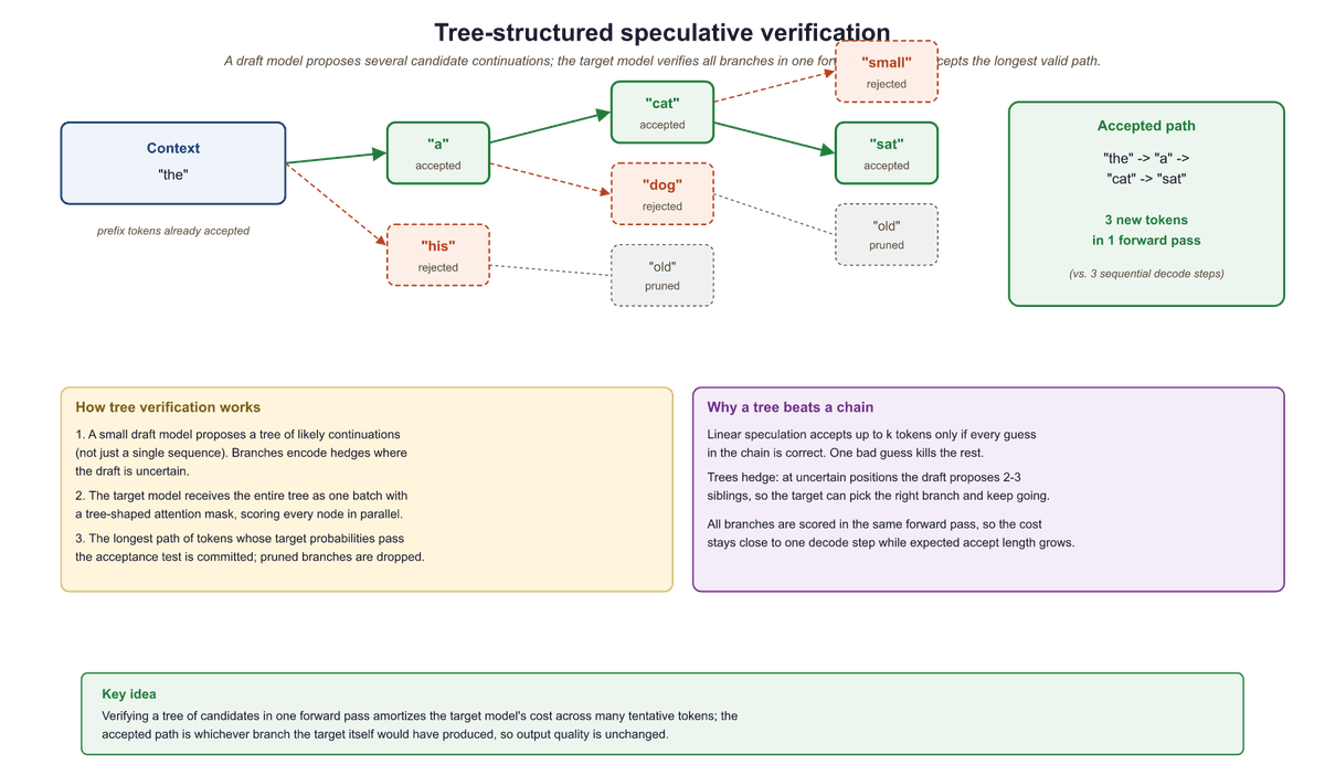 Figure 9.4.3: Tree-structured verification evaluates multiple candidate paths...