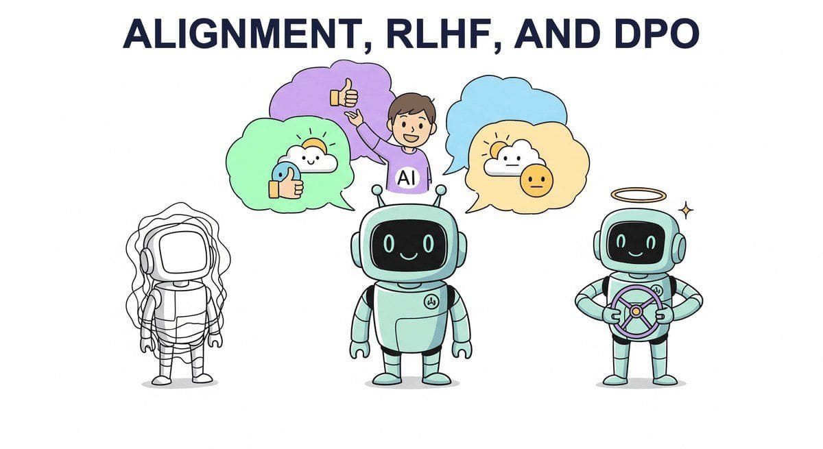 Chapter opener illustration: Alignment: RLHF.