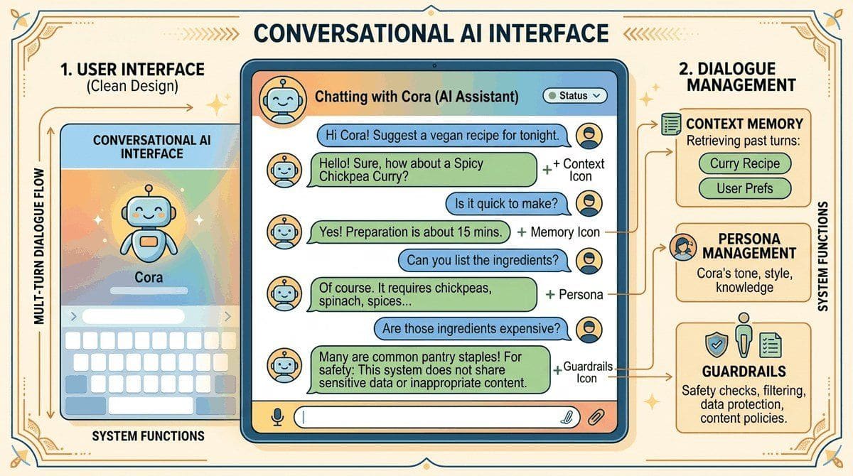 Chapter opener illustration: Building Conversational AI Systems.