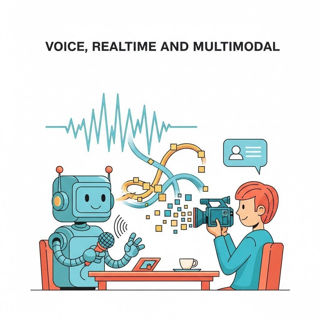 Chapter opener illustration: Voice and Realtime Multimodal Assistants.