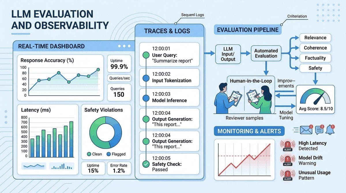 Chapter opener illustration: LLM Evaluation & Quality Metrics.