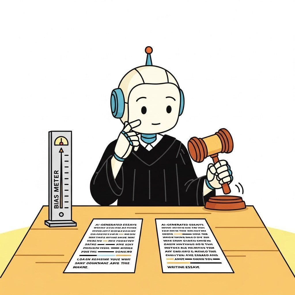 Chapter opener illustration: LLM-as-Judge & Automated Evaluation.